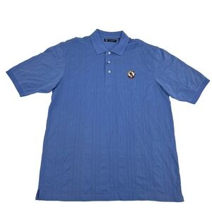 Oxford Golf Shirt Men's XL Blue Stripes Short Sleeve Polo Pinehurst No.2 NEW